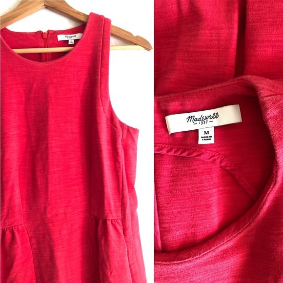 Madewell Keynote Ponte Red Fit and Flare sleeveless Dress in size Small - Picture 4 of 8